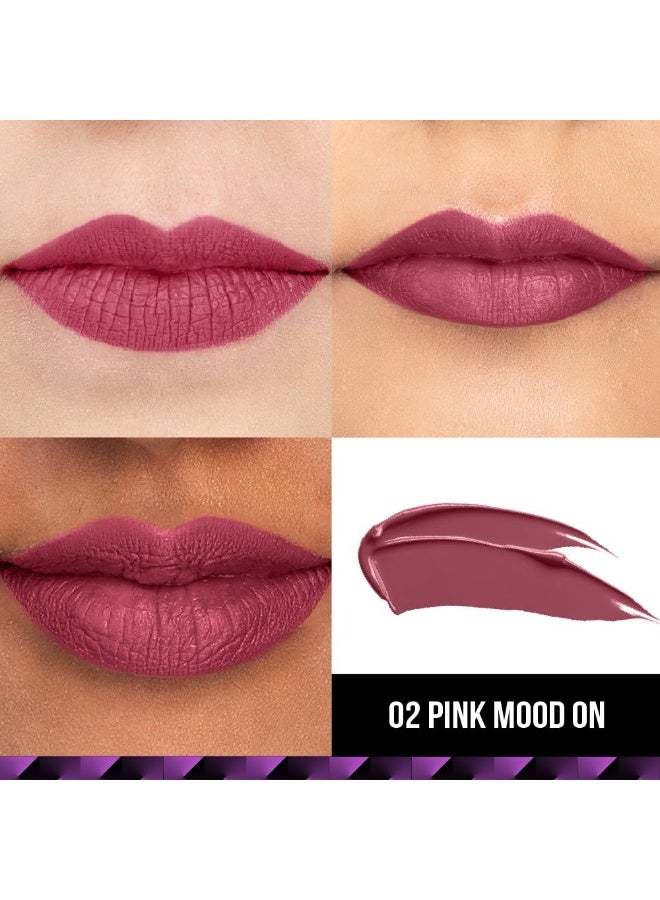 Staze 9to9 Lips Don't Lie Liquid Lipstick | Matte + Transfer-proof | 12hrs long stay with Intense Color Payoff | Lightweight & Comfortable | 02 Pink Mood On | 4 ml - Image 2